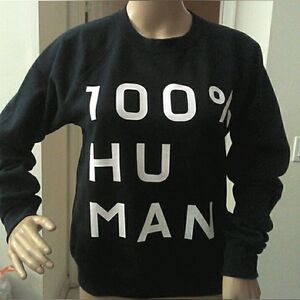 NWOT Everlane Black Crewneck Sweater with Bold White Print Sz.S Great Sweatshirt